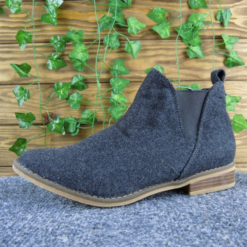 Rocket Dog Women's Gray Fabric Ankle Booties Pointed Toe Slip On 8.5
